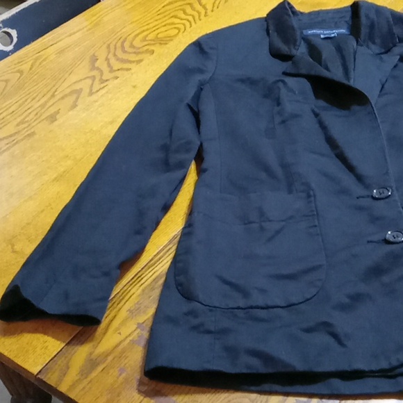 FRENCH CONNECTION 8 Women BLAZER JACKET Used Preowned Work Casual BLACK - Picture 4 of 11